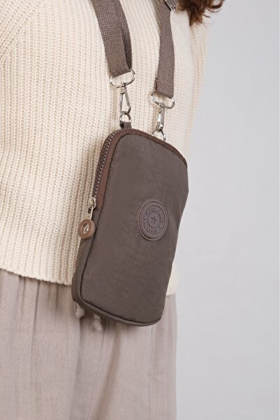 Meryem Çanta Kadın Krinkıl Kumaş Suya Dayanıklı Cep Telefonu Mini Cüzdan Çapr...