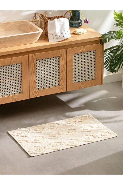 LC Waikiki LCW HOME Ekru Nakışlı Banyo Paspası 50x80 Cm
