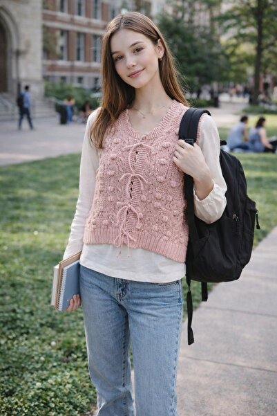 Noa&Noa Knit Sweater with Bow Tie Detail
