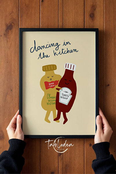 tablodea Figurine distractive cu ketchup și muștar, cu tematică de bucătărie,...