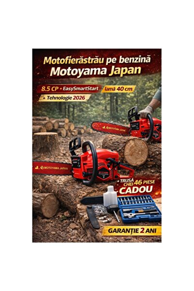 Campion Drujbă pe benzină Motoyama Japonia, 8,5 CP, EasySmartStart, lamă de 4...