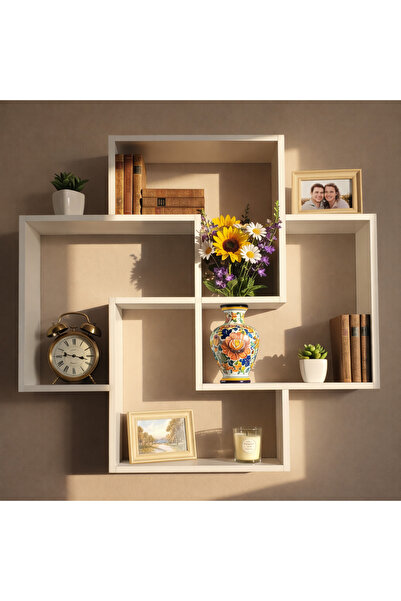 Çamsan Rafixa Modern Geometrik Duvar Rafı Model 141