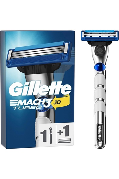 Gillette Mach3 Turbo 3D Shaver with 1 Spare Part