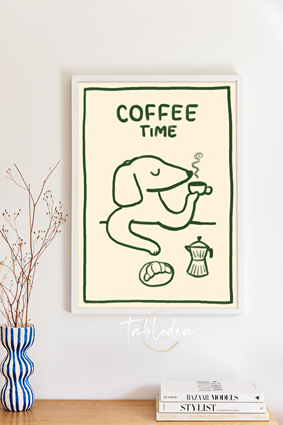 tablodea Coffee Time Pinterest Decor pentru colțul de cafea cu figurină de câ...