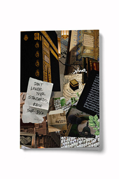 Bi Dünya Haber Seria Colaj 58 Răbdare și rugăciune A6 cu dungi Mini caiet de ...