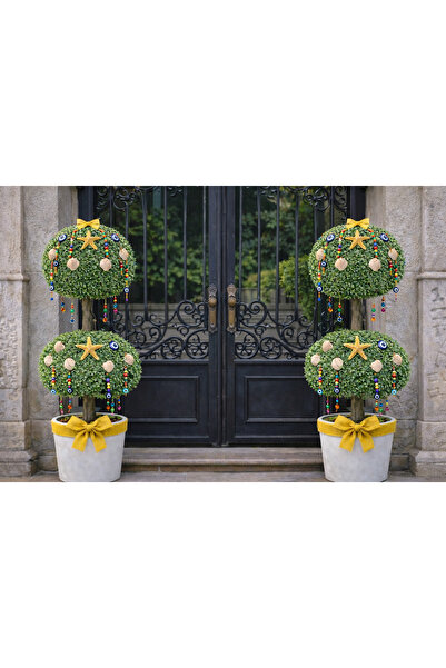 Marrone Double Door Front Tree Garden Balcony Terrace Decorations