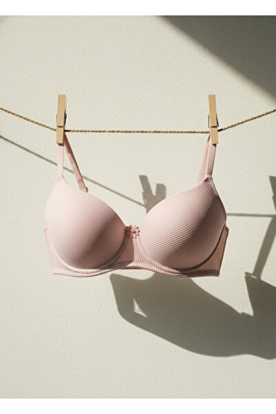 Ebru Underwire Non-Support Micro Corded Fabric Bra