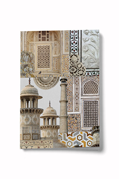 Bi Dünya Haber سلسلة كولاج 49 وايت سيتي A6 دفتر ملاحظات صغير مسطر