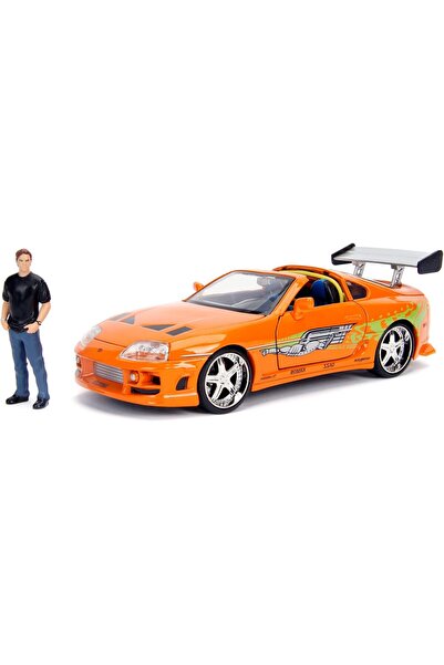 BRF Acza Jada 1:24 Fast & Furious Brian's 1995 Toyota Supra Mk4 Figürlü Set 1...