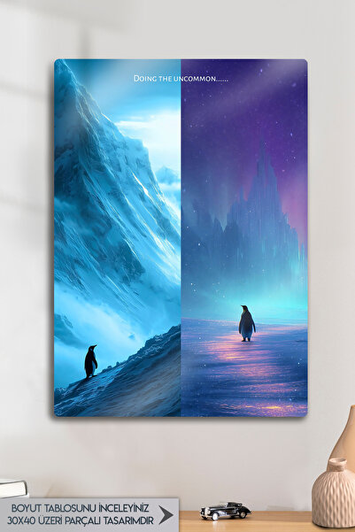 DekorHane Penguin Decorative Painting, Metal Print, but Why, Nihilist Penguin...