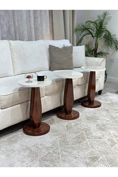 terndat Luxury table set with a marble-like surface, consisting of 4 tables