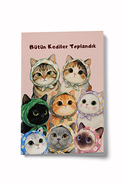 Bi Dünya Haber Всі коти зібралися A6 Лінійний міні-зошит для нотаток