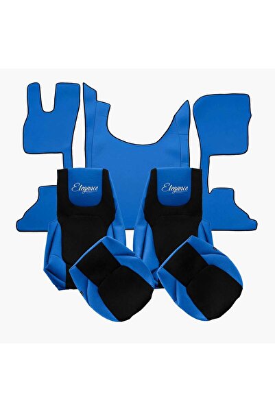 DAF Blue Cabin Set Covers and Mats XG, XG+ XF NG (10.2021-) Smooth Eco Leather