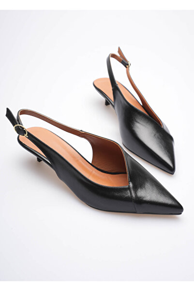 Long Star Women's Black Faux Leather Pointed Toe Low Heel Stylish Office Clas...