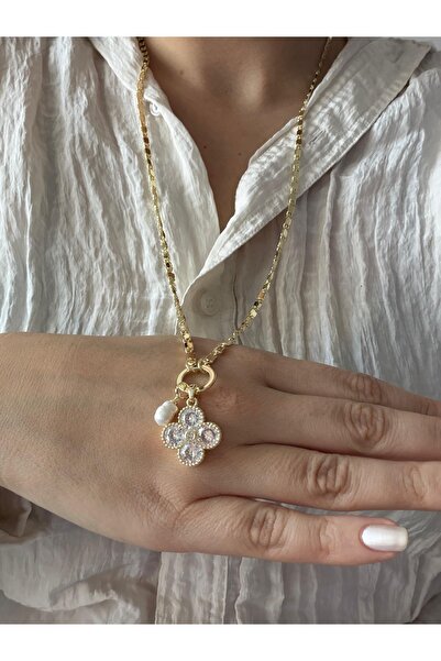 Charmist قلادة طويلة من الزركون من مجموعة ستيل سبيشال مقاس 60 سم