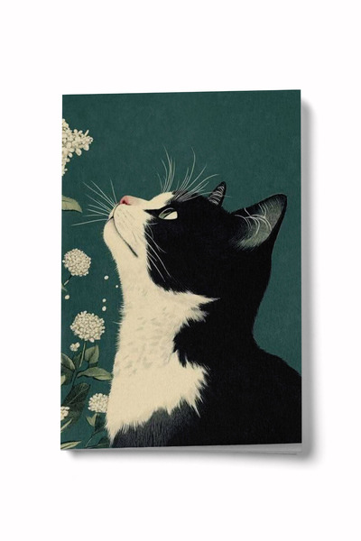 Bi Dünya Haber دفتر ملاحظات صغير مسطر من نوع A6 من Bi' Kedi Gördüm Sanki