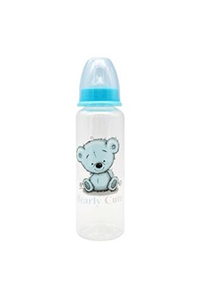 Tessari Plastic Bottle with Silicone Nipple Blue Bear 'Bearly Cute' 250 ml