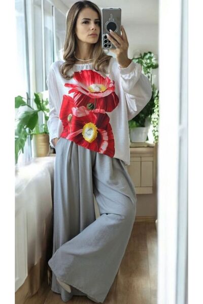 styleFlex Elegant blouse made of satin material with Printed