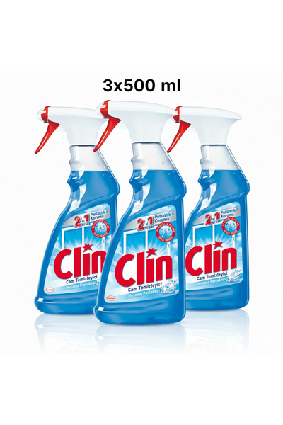 Clin Cam Temizleyici Pırlanta Parlaklığı 3x500 ml Ekonomik Paket