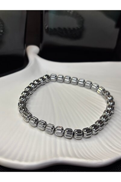 Moonstone Accessories سوار من الحجر الطبيعي الهيماتيت الفضي |   ذكور |   الحم...