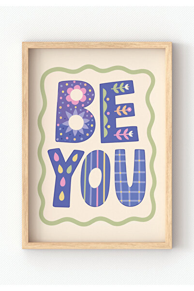 MIOVI WORKS Tipografie Be You |   Poster de pictură pe hârtie pentru camera c...