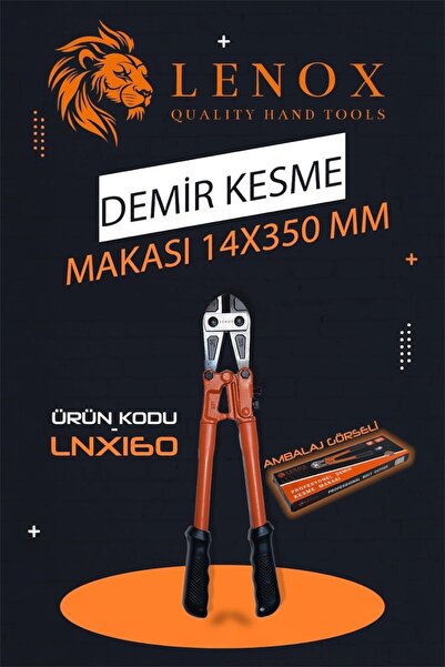 Lenox Tools Demir Kesme Makası 14x350 mm Cıvata Tel Çubuk Kesme Makası Uzun K...