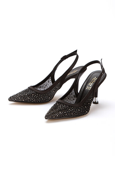 Melvoria أحذية سهرة نسائية شفافة مرصعة بالأحجار