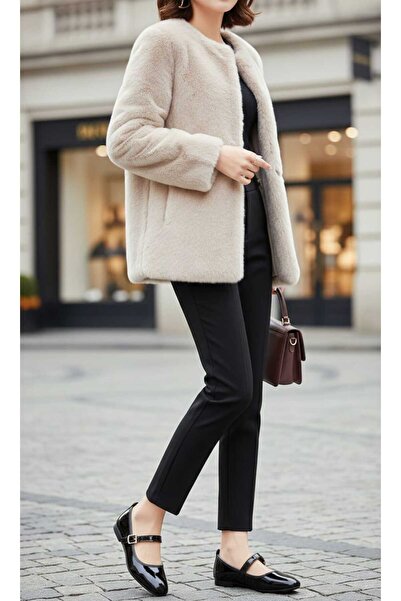 Klay Shoes Kadın Rugan Tek Bantlı Tokalı Babet Ayakkabı