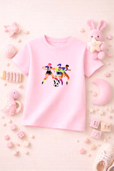 SPORTİVEA Football Themed Printed Girls Boys Tshirt T-Shirt Tee Comfortable S...