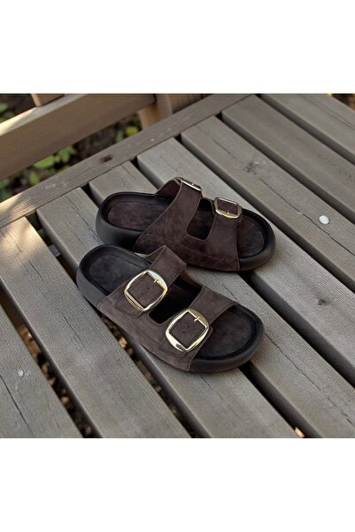 monapicco Women's Full Orthopedic Sole Double Buckle Comfortable Slippers