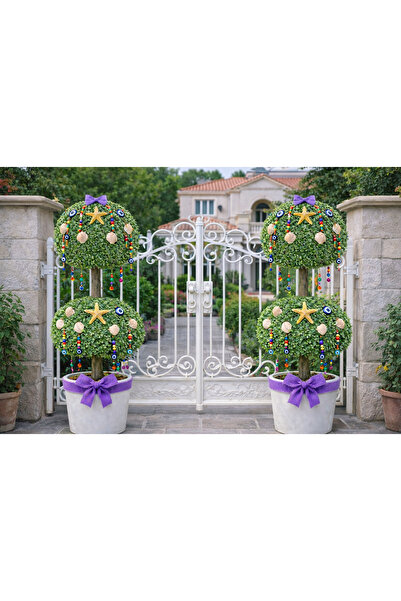 Marrone İkili Kapı Önü Ağacı Bohem Rustik Tarz Bahçe Balkon Teras Süslemeleri