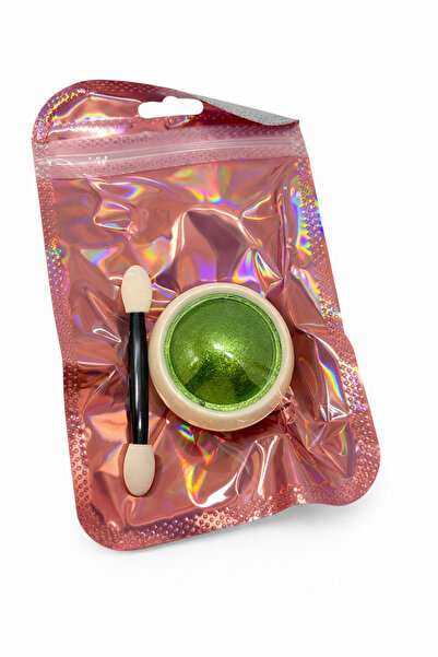 OEM Pudră Oglindă pentru Unghii – Mirror Powder Verde, cu Aplicator