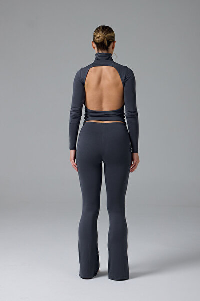 LE POLE ARIA - BALIKÇI YAKA SIRT DETAY UZUN KOLLU T-SHIRT