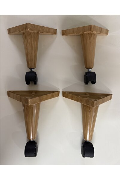 OnurEvimde Tekerlekli Sihirli Sehpa Masa Ayağı 360 Derece Dönebilen 20 Cm 4 A...