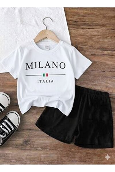 Nice Clothes Children's Tracksuit Set Hooded Unisex Milano Italy Print
