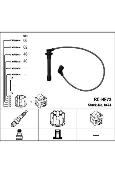 NGK Set Cablaj Aprinder Honda Accord 5/Accord 6/Civic 4 Limuzina