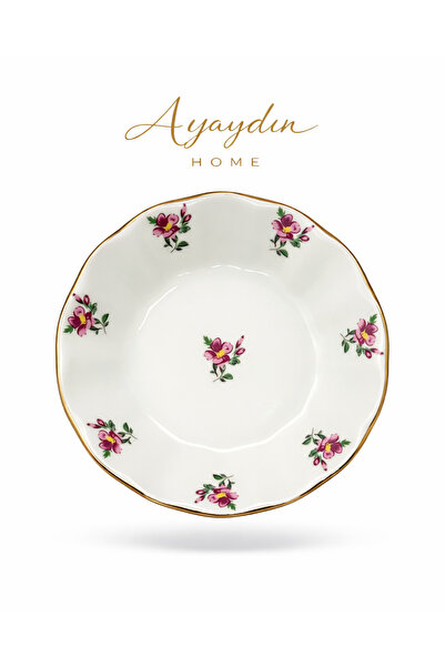 Porland Mor Gülriz Çay Tabağı 6’lı Set – AYAYDIN HOME