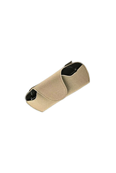OEM Premium Car Glasses Holder – Clip-On Sun Visor Mount, Matte Beige