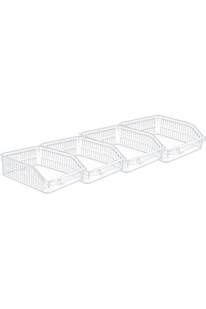 Hobby منظمات ثلاجة لايف أورغاميكس الضحلة، طقم من 4 قطع، شفافة