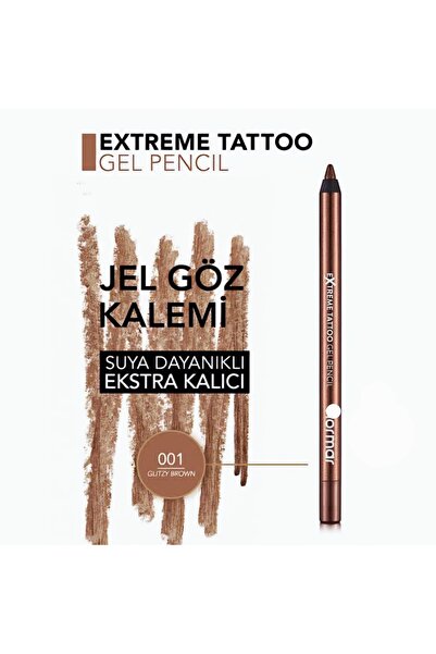 berismoda Berisflormar Extreme Tattoo Gel Eye Pencil Copper Waterproof 001