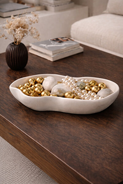 Sabletscrafts Decorative Coffee Table Plate – Handmade Modern Living Room Decor