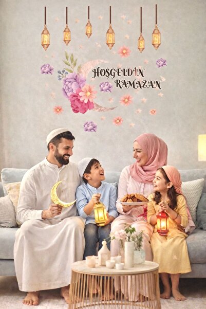 bezzar Hosgeldin Ramazan Sticker Seti Ramazan Süsleri Ramazan Ayi Temali Cam ...