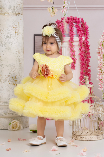 SÜSLÜ PİNK KİDS Baby Girl Tulle Dress