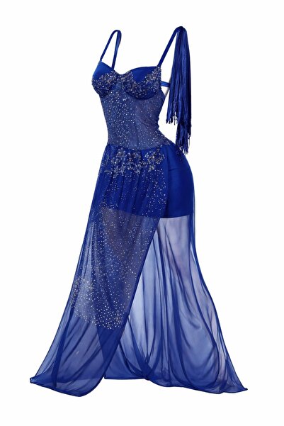 Dandasha Store A long, attractively designed dress with detachable sleeves th...