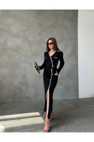 Abalı Yeni sezon kışlık üzün elbise