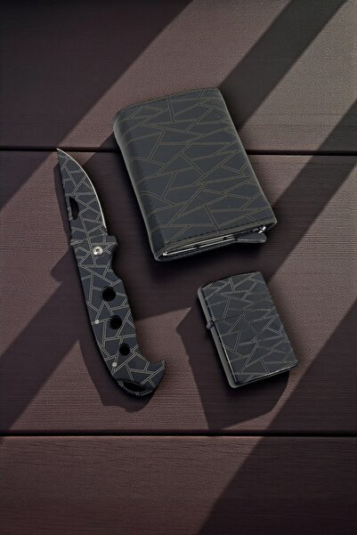 SürLaz Sevgililer Günü Seti Gravür Desen Serisi 3 Parça Gravür Cep Çakısı Çak...