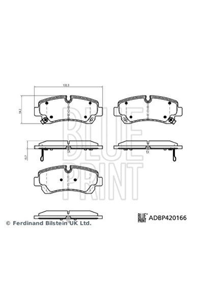 BLUE PRİNT Set Placute Frana Frana Disc Puntea Spate Maxus Deliver 9 Caroseri...