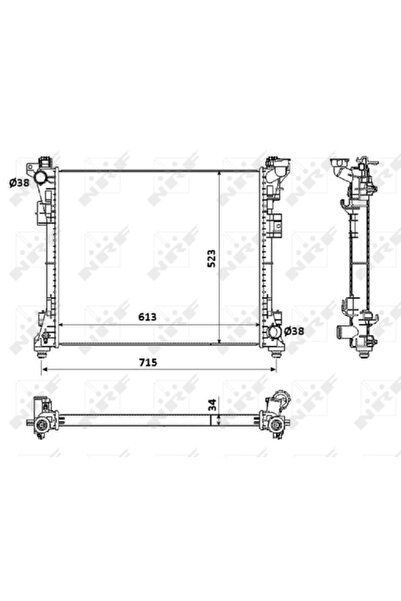 NRF Radiator Racire Motor Chrysler Grand Voyager 5 Lancia Voyager Microbus