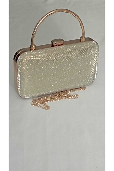 Şarra Gossi Yılan Gold Evening Dress Evening Bag Gold