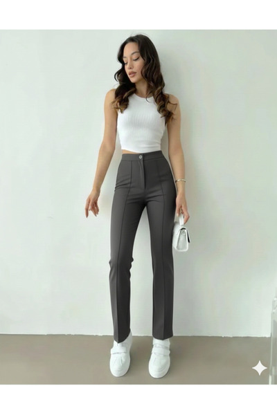 mooishan New Season Waist Slimming piped Palazzo Trousers